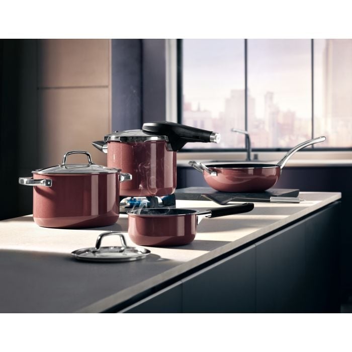 WMF Fusiontec Mineral Topf-Set 3-teilig, Rose Quartz