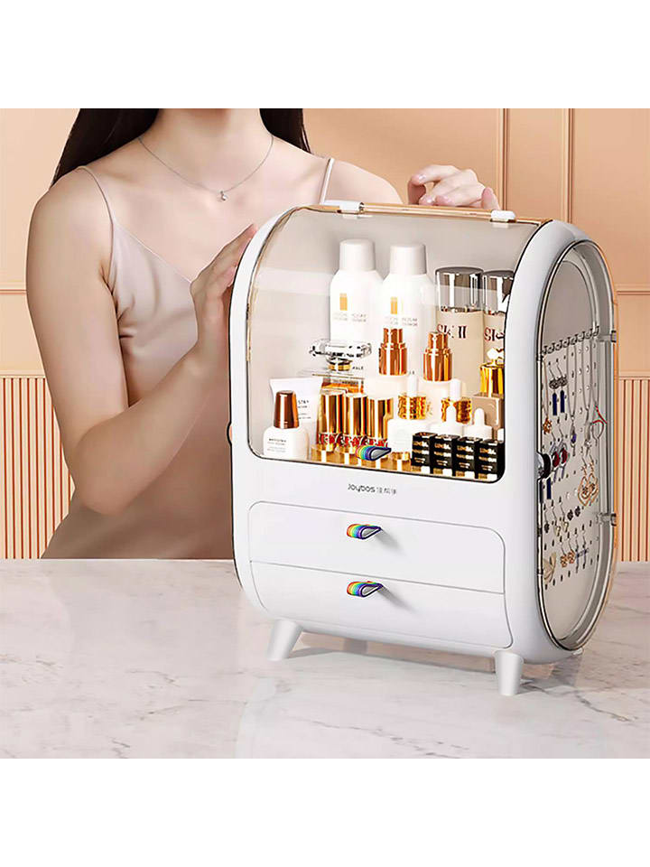 Joybos Kosmetik-Organizer in Weiß/ Grau - (B)28,5 x (H)36,5 x (T)18,5 cm günstig kaufen onesize