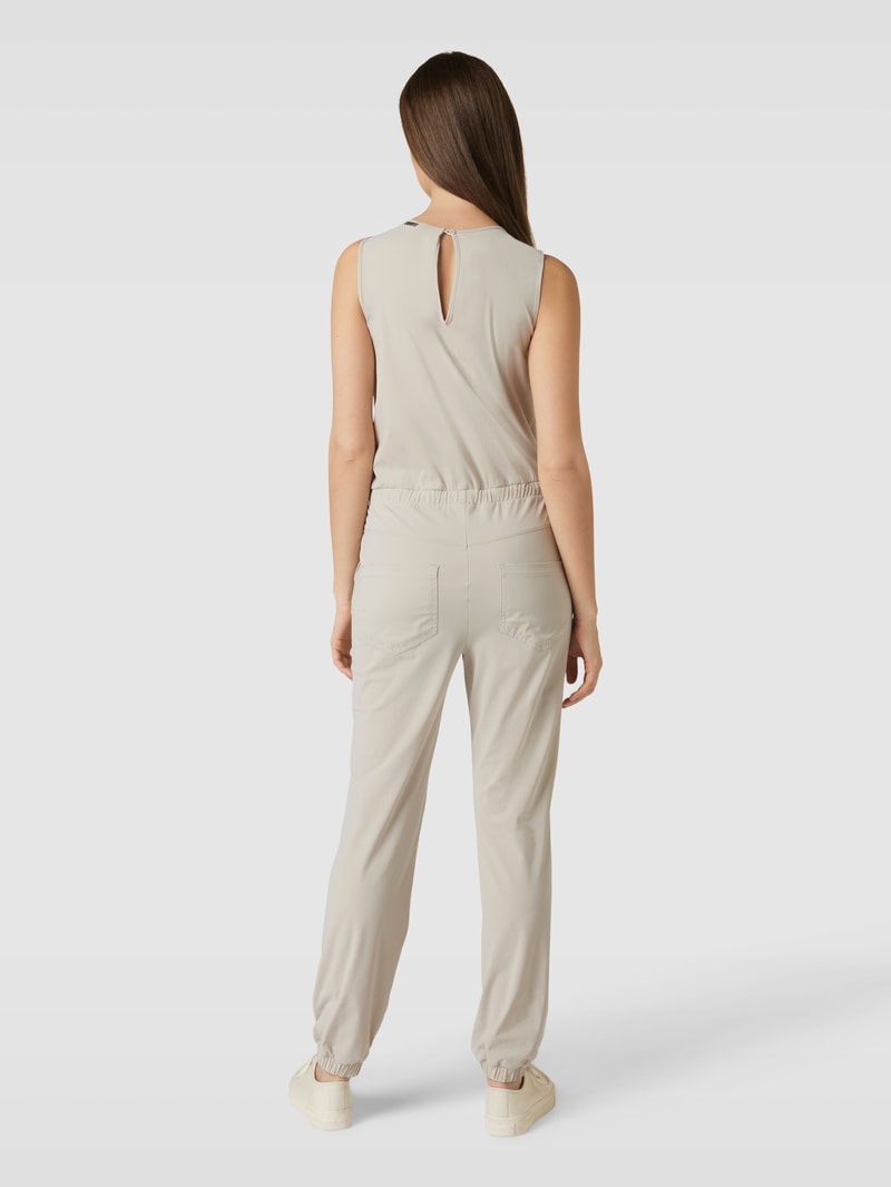 Jumpsuit mit Rundhalsausschnitt Modell 'Ecetera' in stein