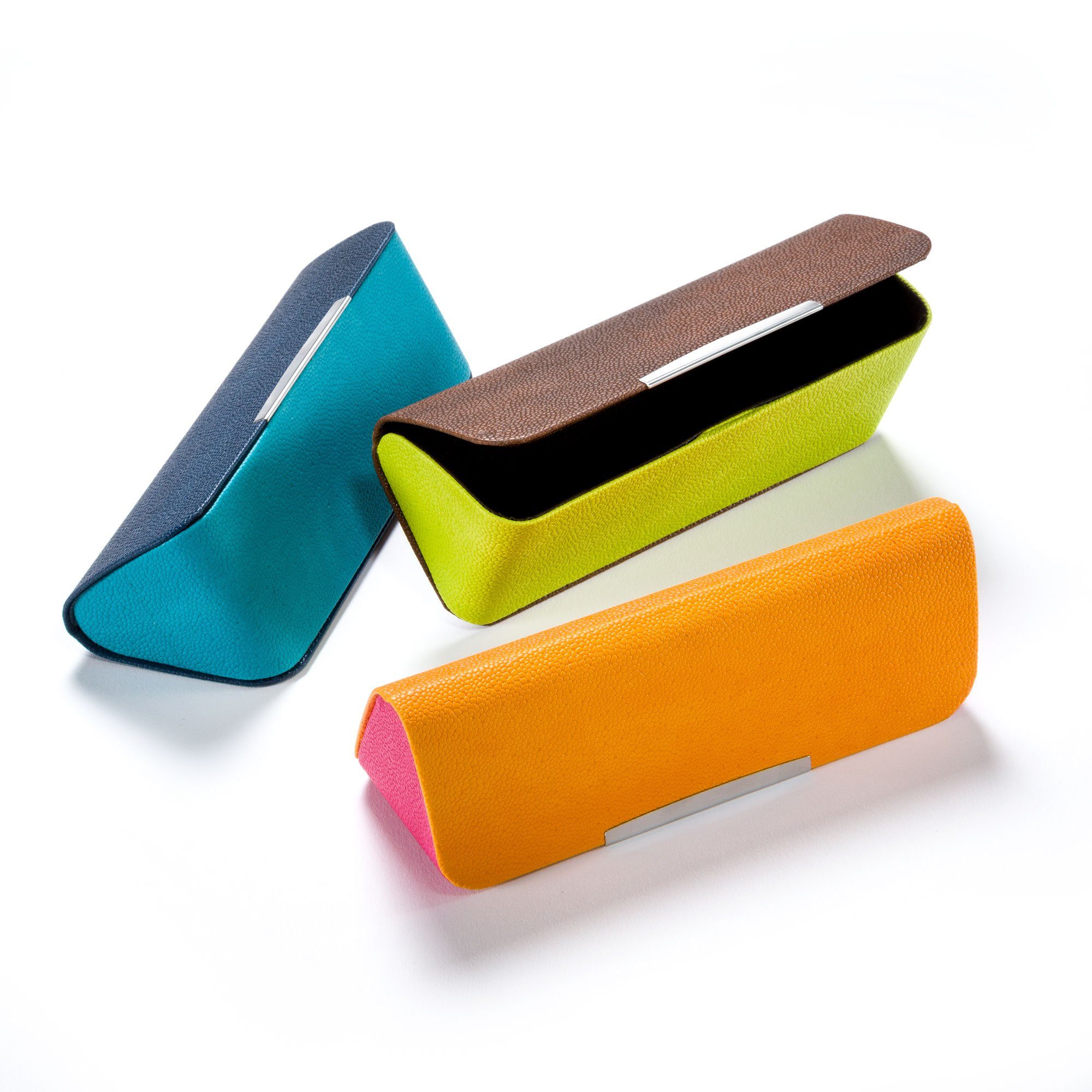 FEFI Brillenetui Stylisches Hardcase in ausgefallener Form, inklusive Mikrofasertuch