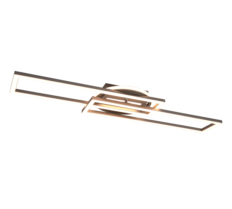 Reality Leuchten LED Deckenleuchte Twister Nickel