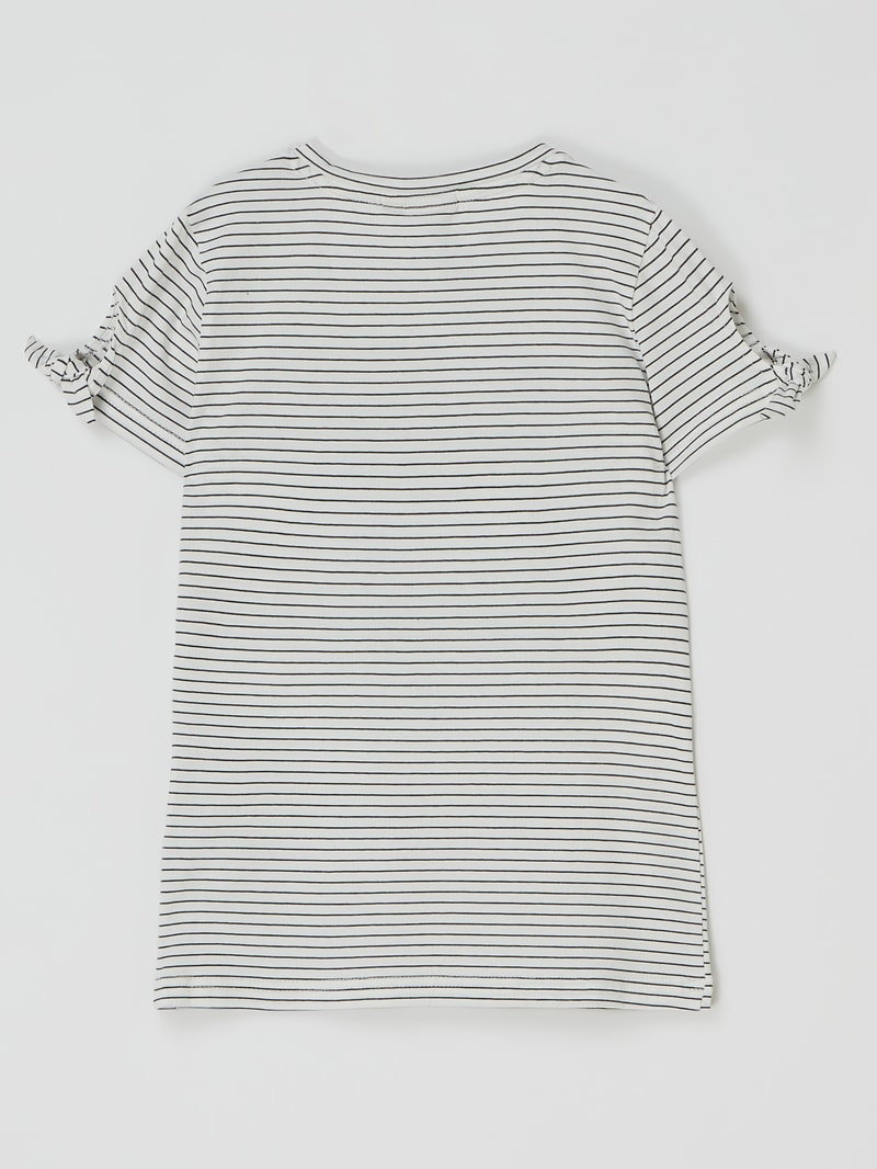 T-Shirt mit Streifenmuster in offwhite meliert