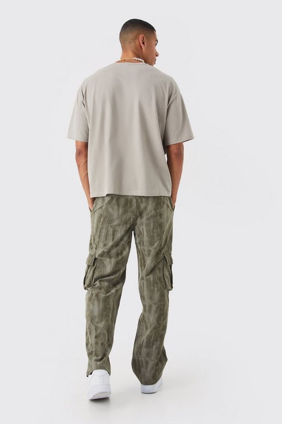 Lockere Batik Cord-Cargohose
