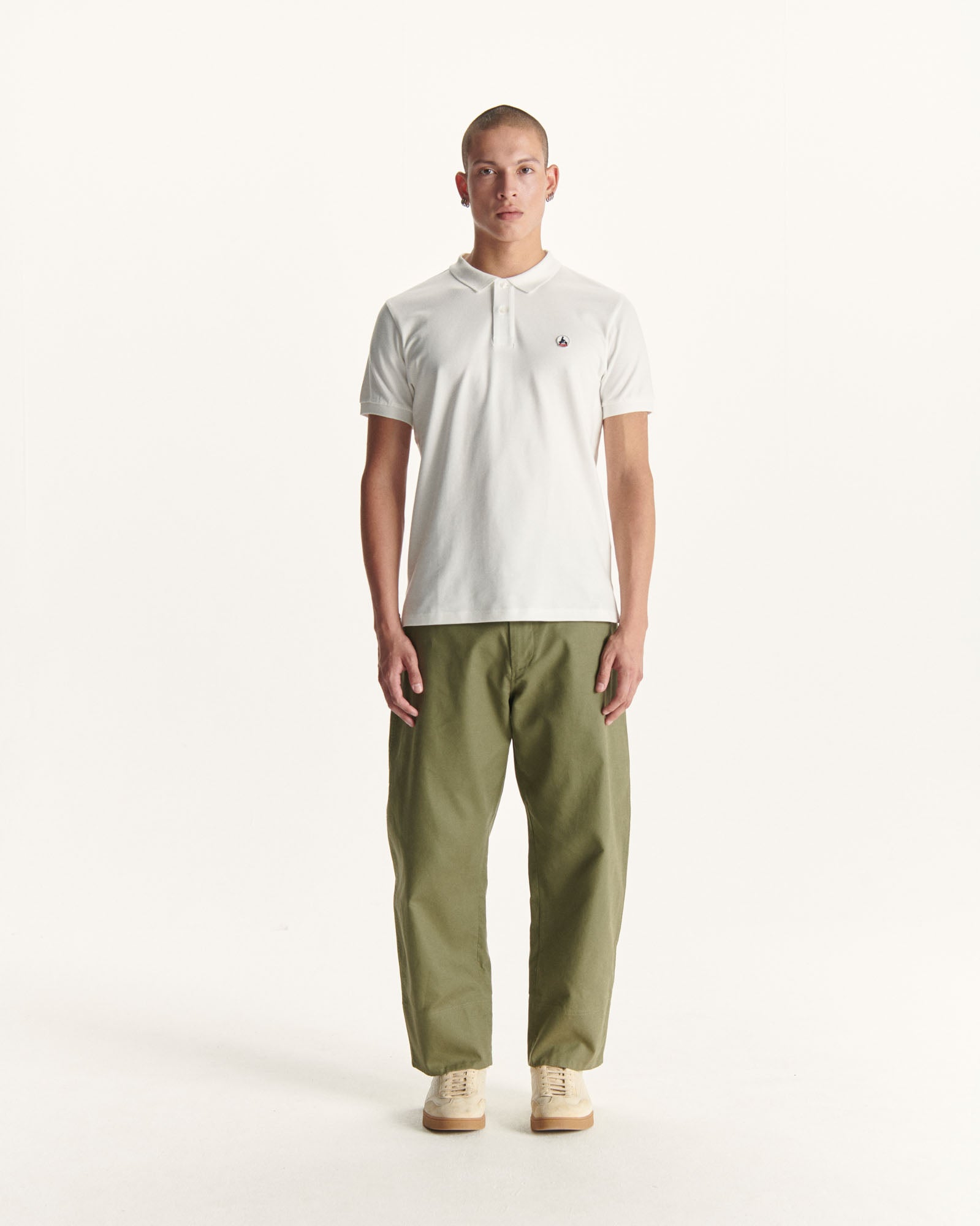 Polo homme en coton biologique Blanc Marbella