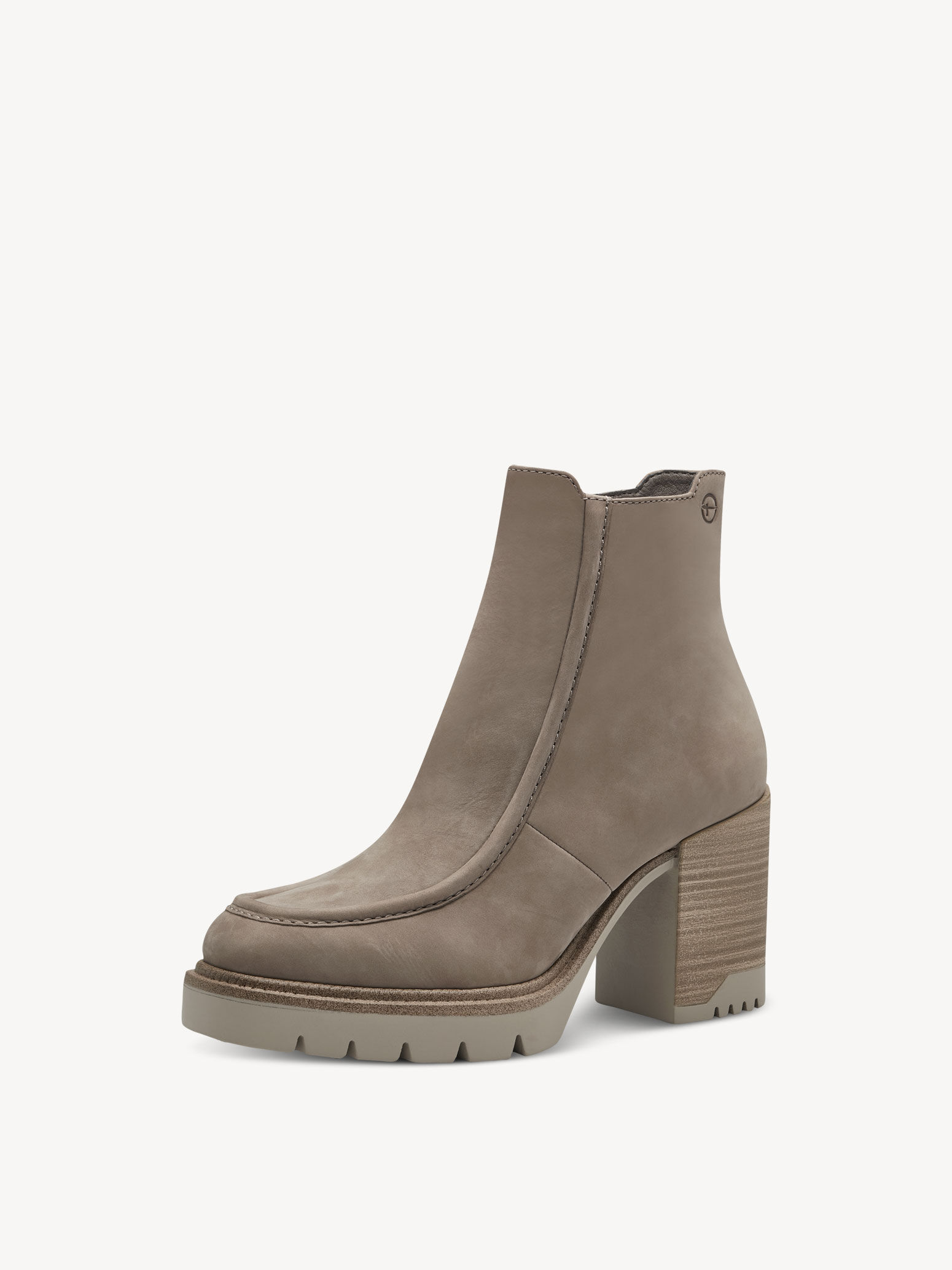 Bottine en cuir - beige