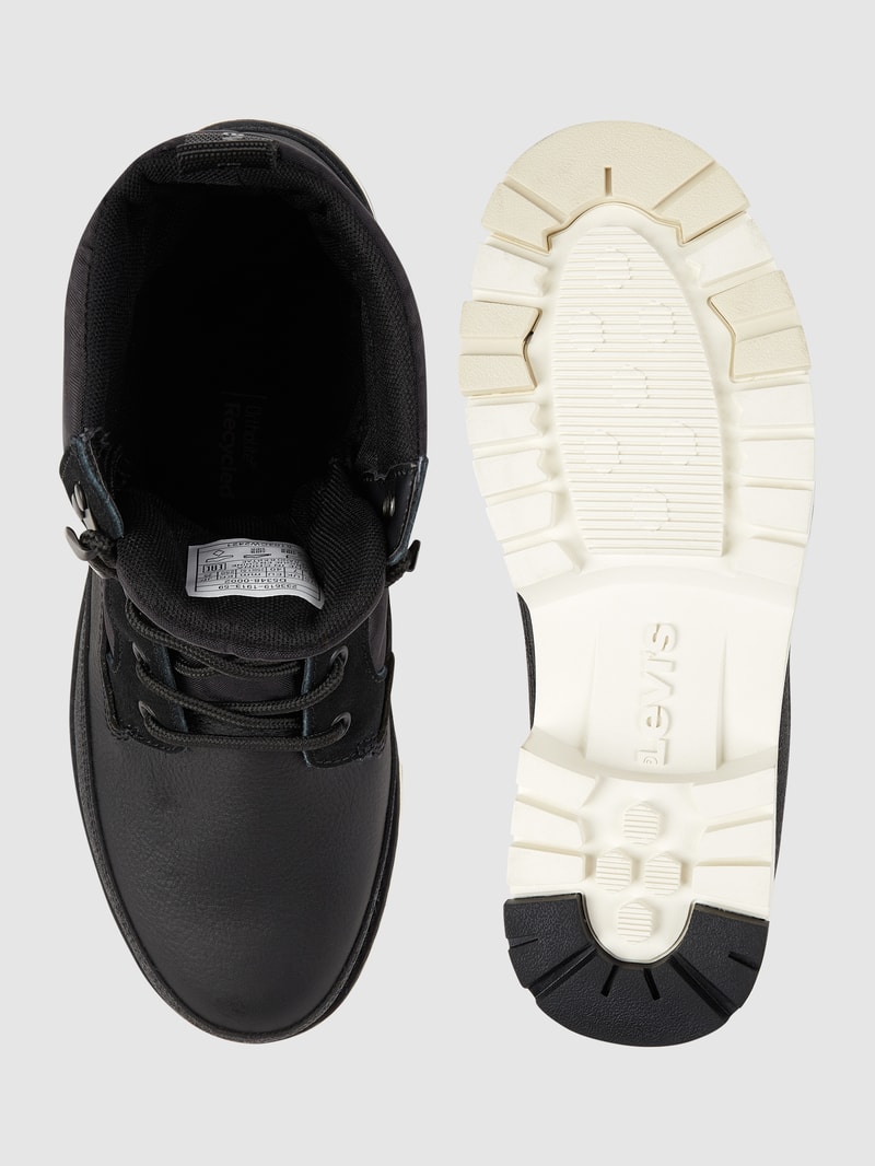 Lederboots mit Logo-Details in schwarz
