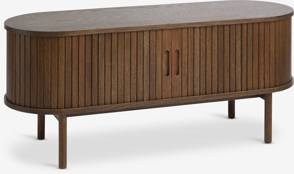 LYNGVIG TV-skap LYNGVIG 120cm 2 sidedører med persienner mørk eik