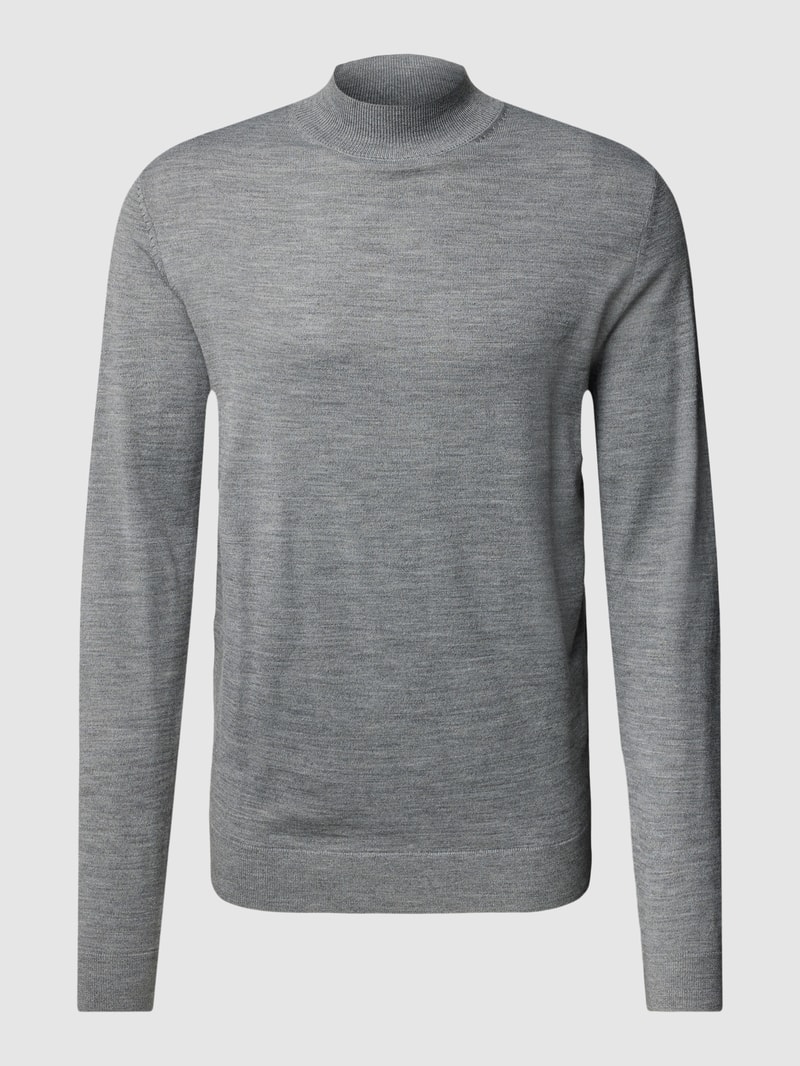 Strickpullover mit Turtleneck Modell 'TOWN' in silber