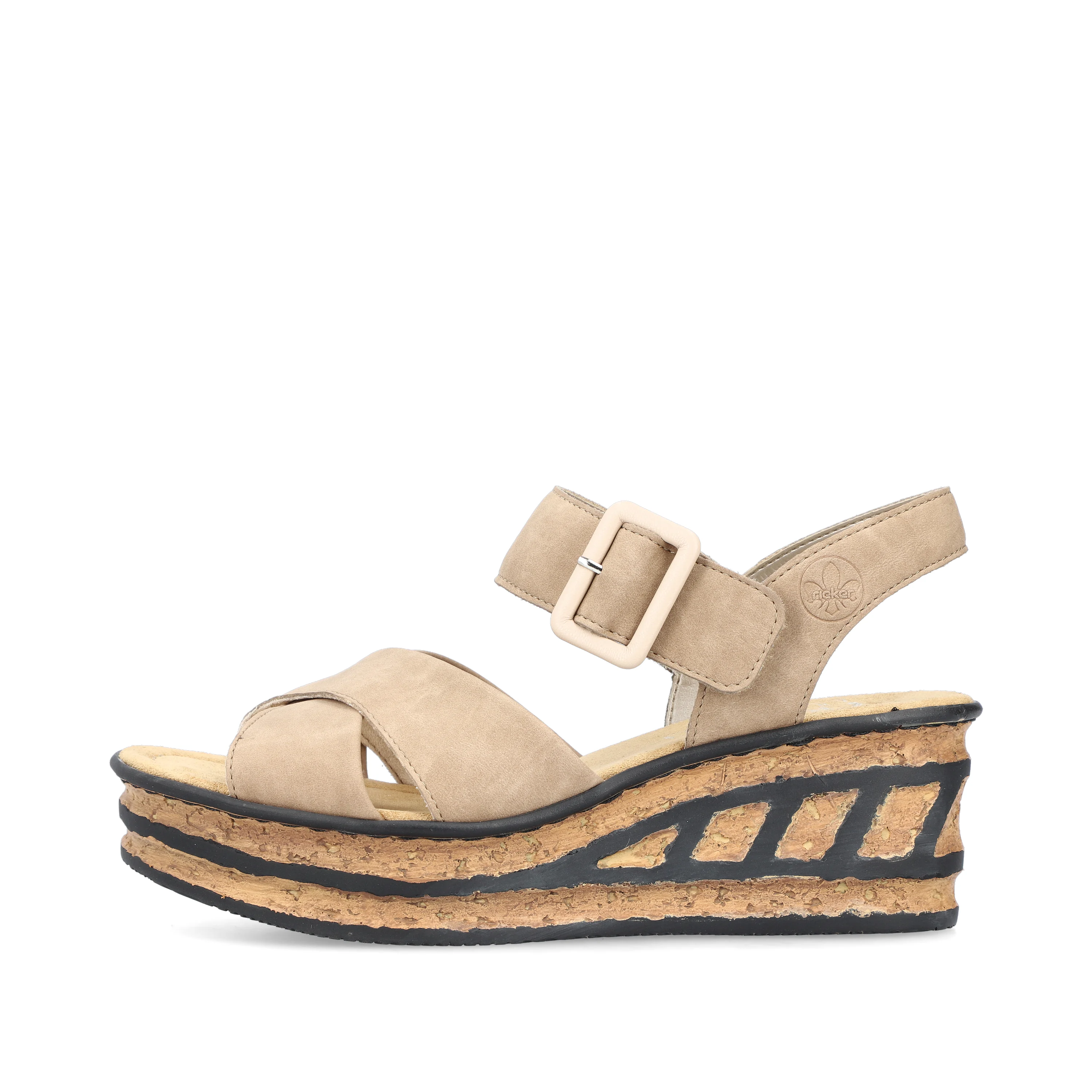 Rieker Damen Keilsandaletten sandbeige
