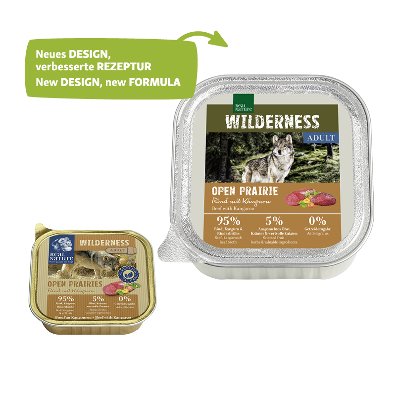REAL NATURE Hundenassfutter REAL NATURE WILDERNESS Adult 16x100g Rind mit Känguru
