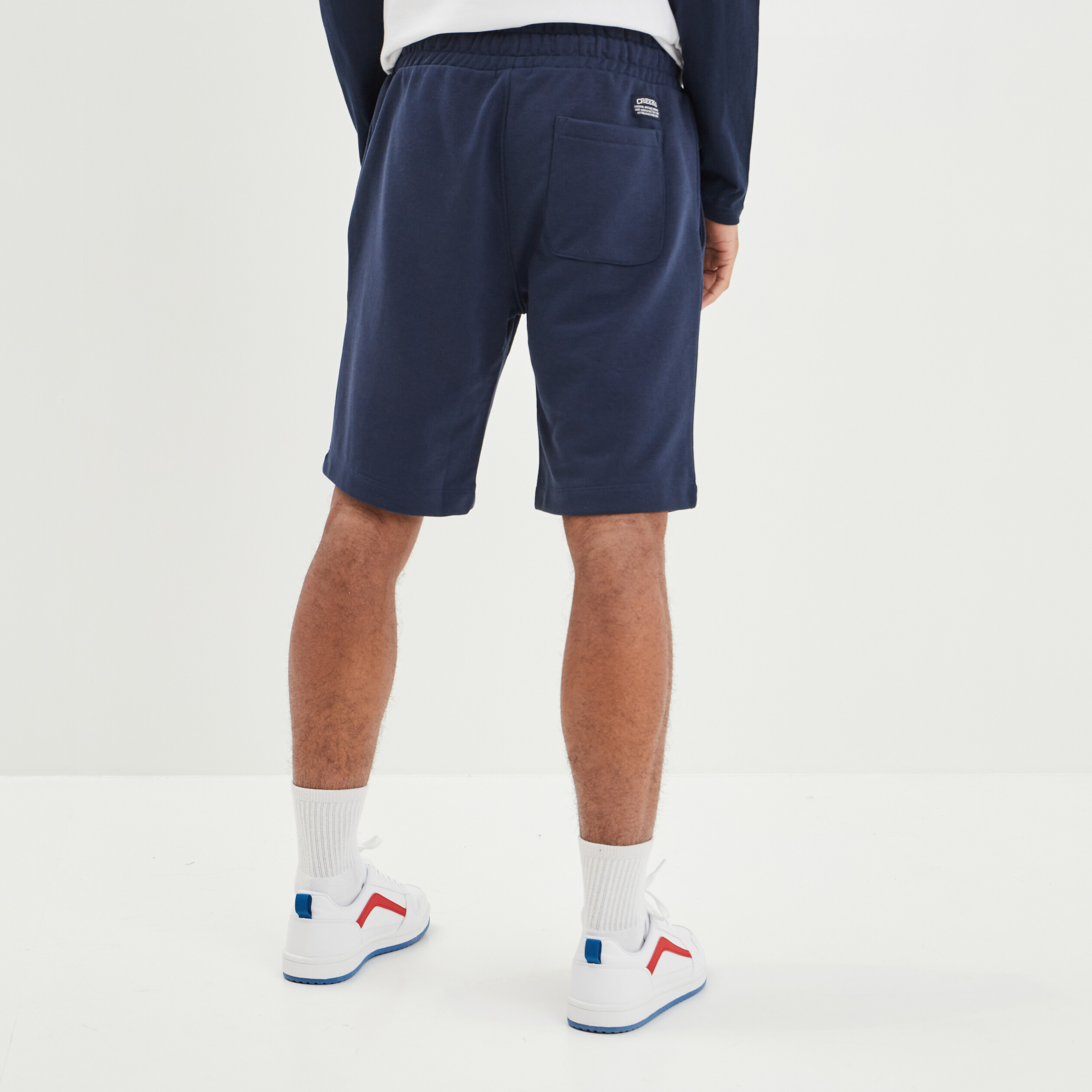 Jogging-Short droit Creeks bleu marine homme | La Halle