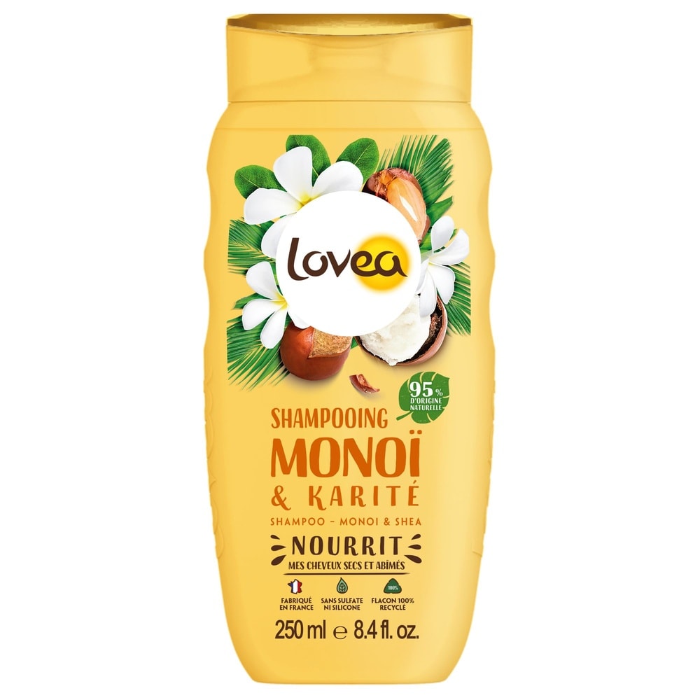 lovea Shampooing Monoï & Karité Shampooing - Cheveux Secs et Abîmés