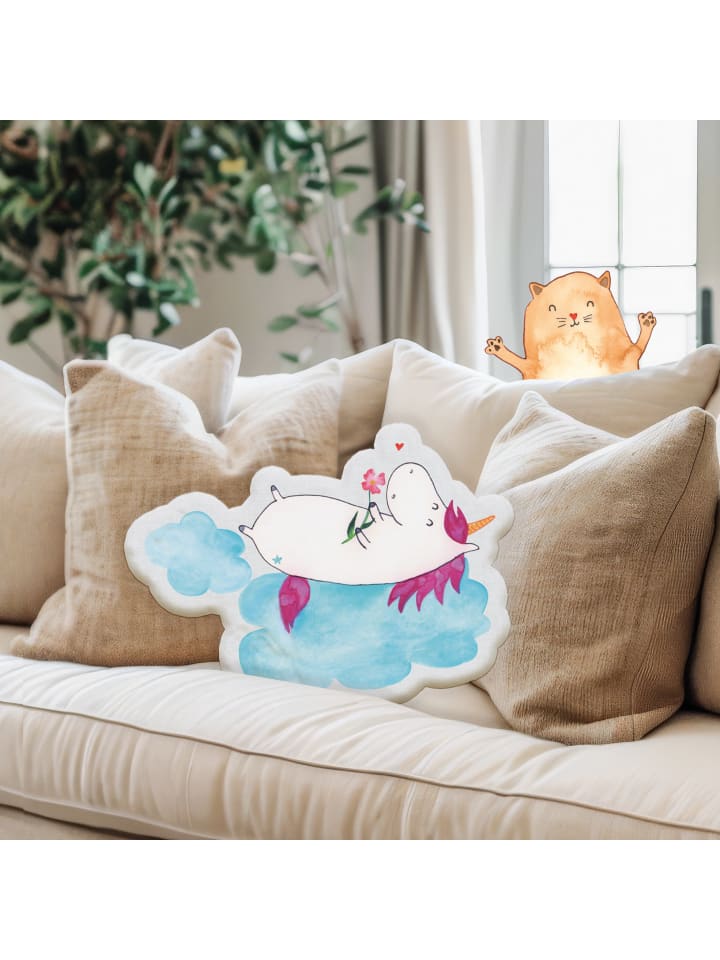 Mr. & Mrs. Panda Kissen Kuscheltier Einhorn Verliebt ohne Spruch in Weiß günstig kaufen