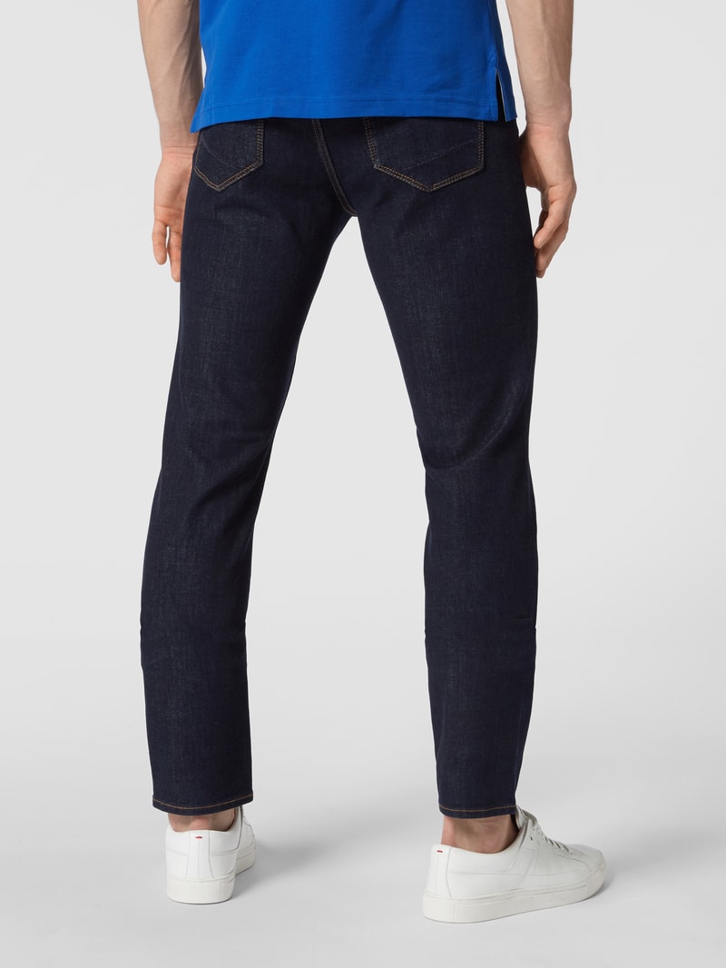 Regular Fit Jeans mit hohem Stretch-Anteil Modell 'Chuck' - 'Hi Flex' in dunkelblau
