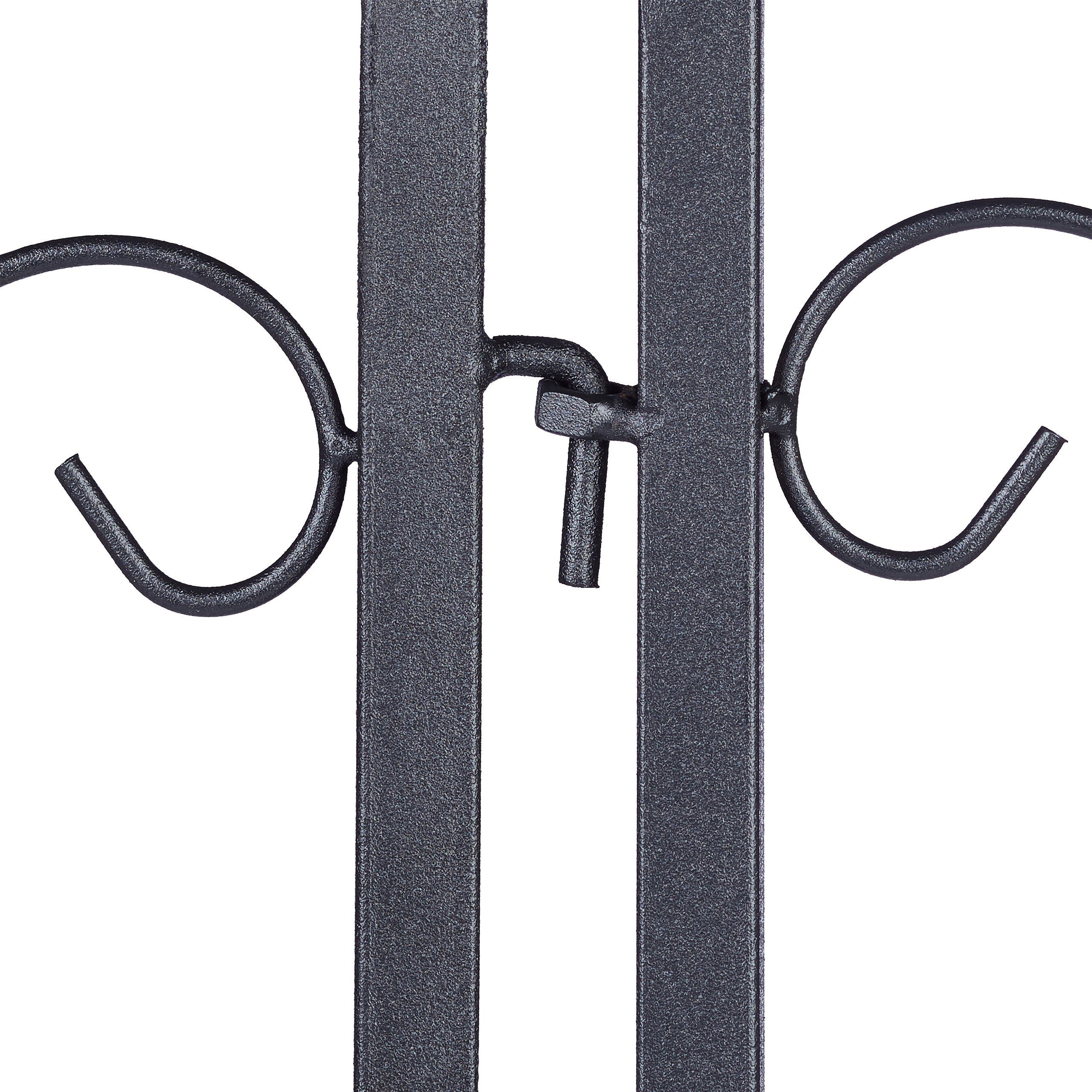 relaxdays Beetbegrenzung Beetzaun Metall 4er Set GOTH, A