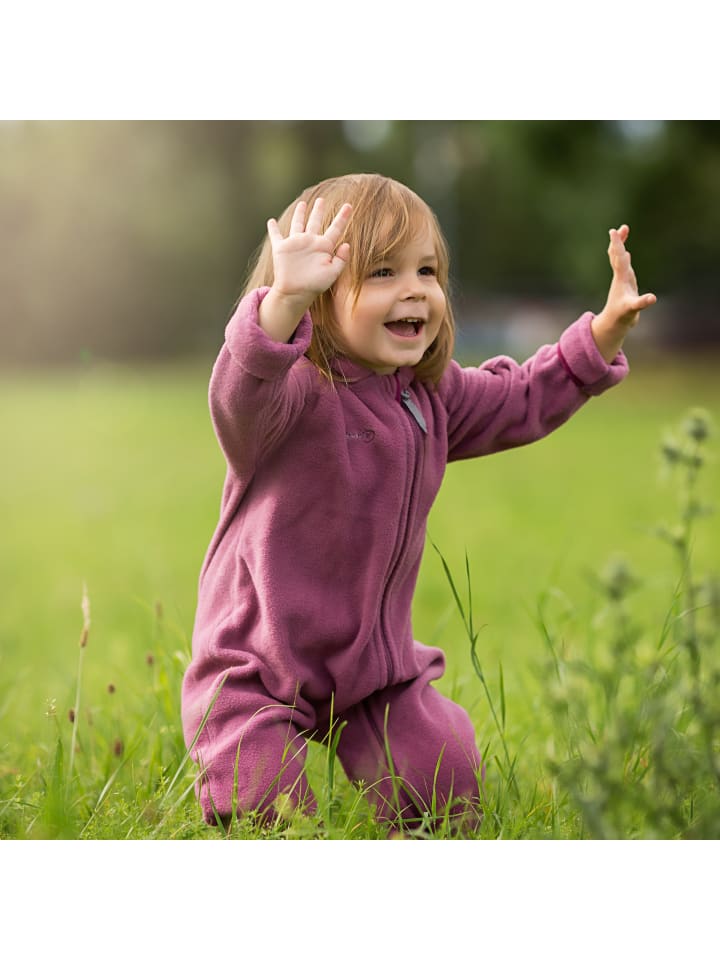 Hoppediz Overall Fleece-Overall mit Umschlagbündchen in beere günstig kaufen