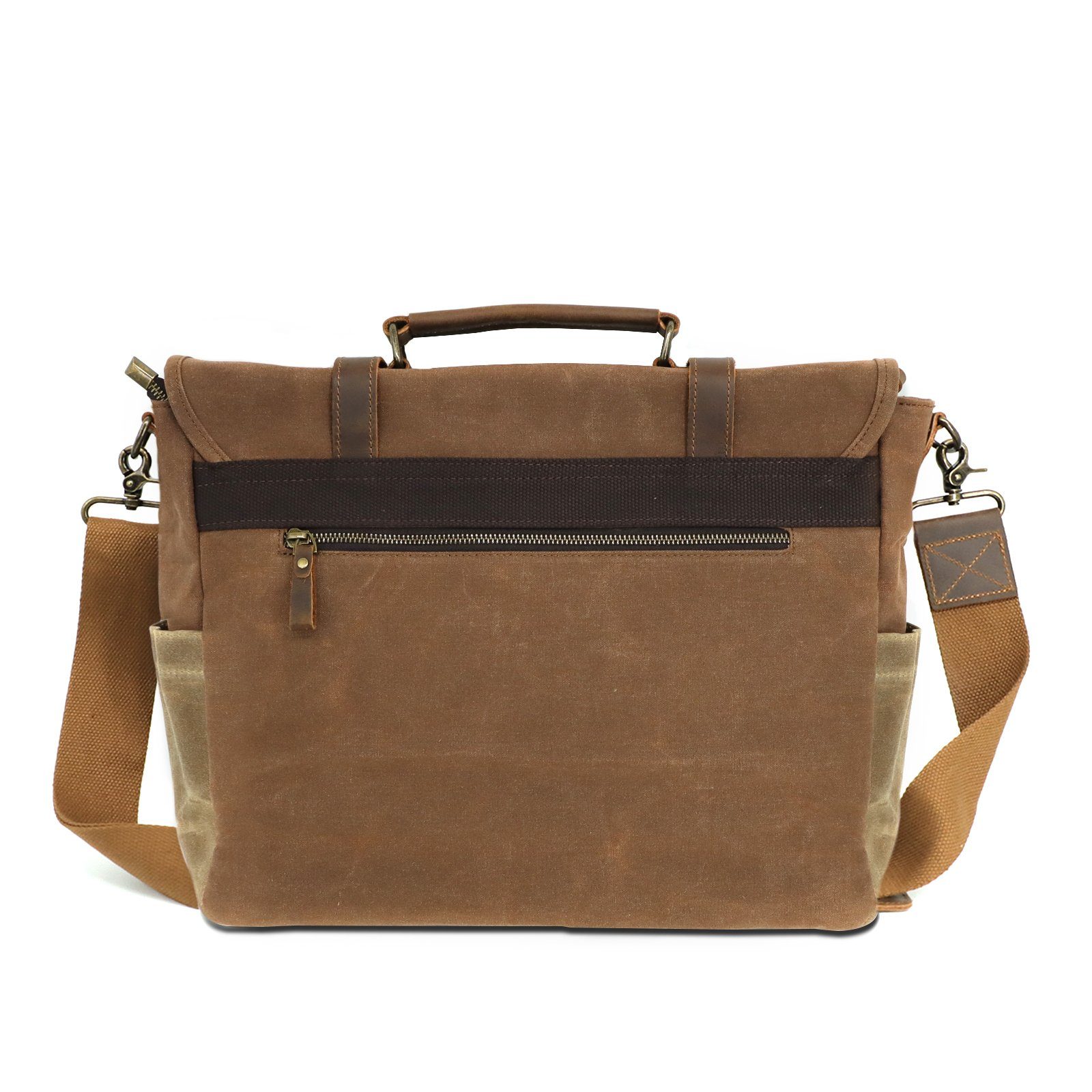 TAN.TOMI Aktentasche Aktentasche mit Schultergurt,Aktentasche Herren Leder, Business Tasche mit Tragegriff, Arbeitstasche mit Laptopfach