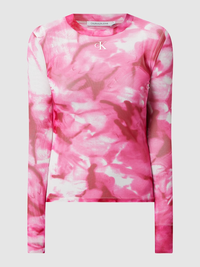 Longsleeve aus Mesh in pink
