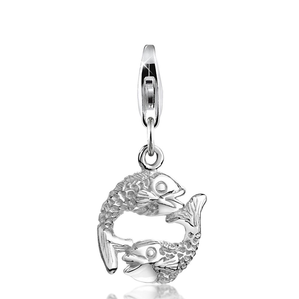 Nenalina Nenalina Amulette Femmes pendentif poissons en argent sterling 925 Pendentif