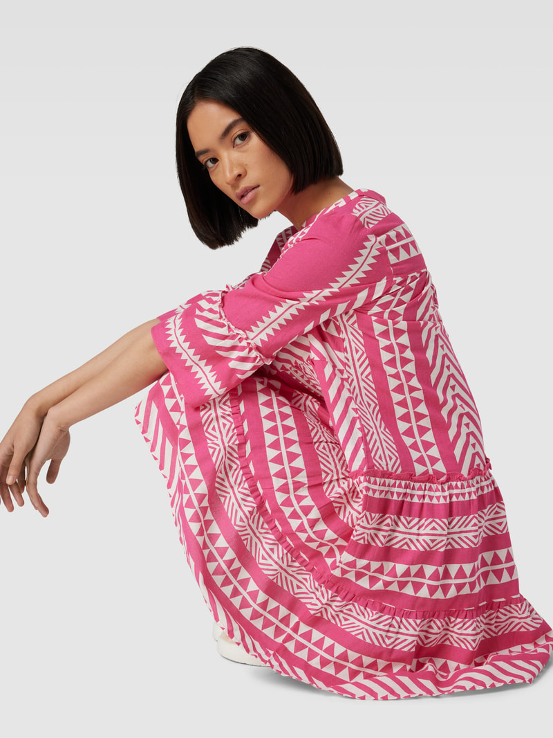 Minikleid mit Allover-Print Modell 'DICTHE' in pink