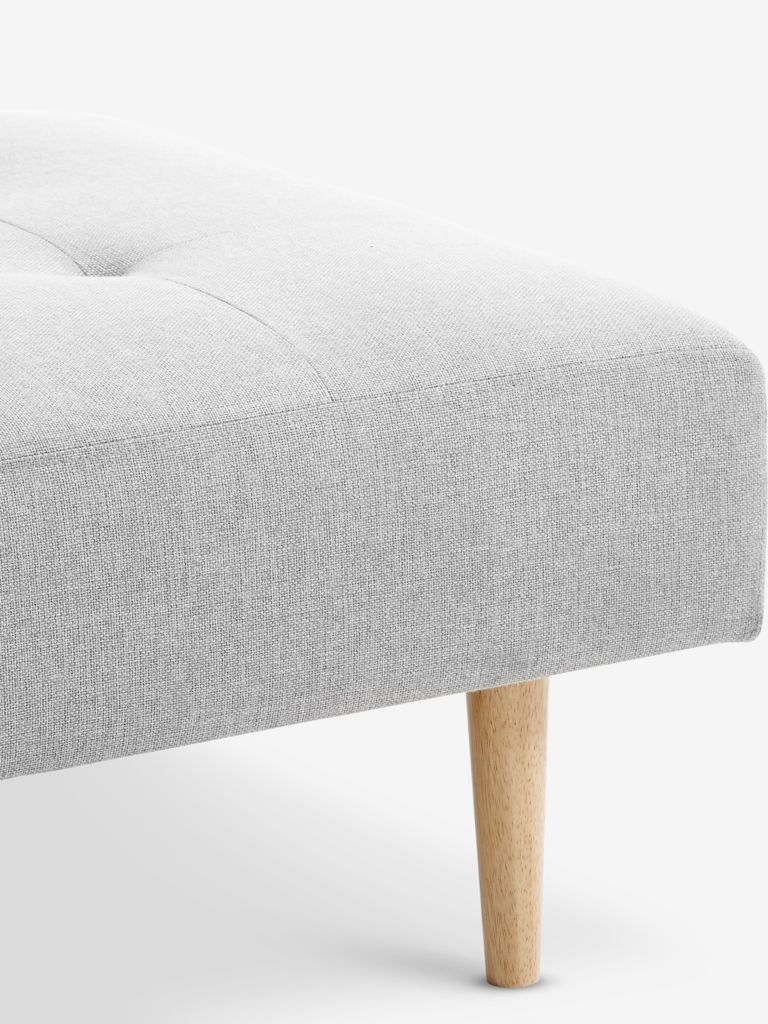 NOREFJELL Sofa rozkładana NOREFJELL 200x80 jasnoszara tkanina/w kolorze dębu