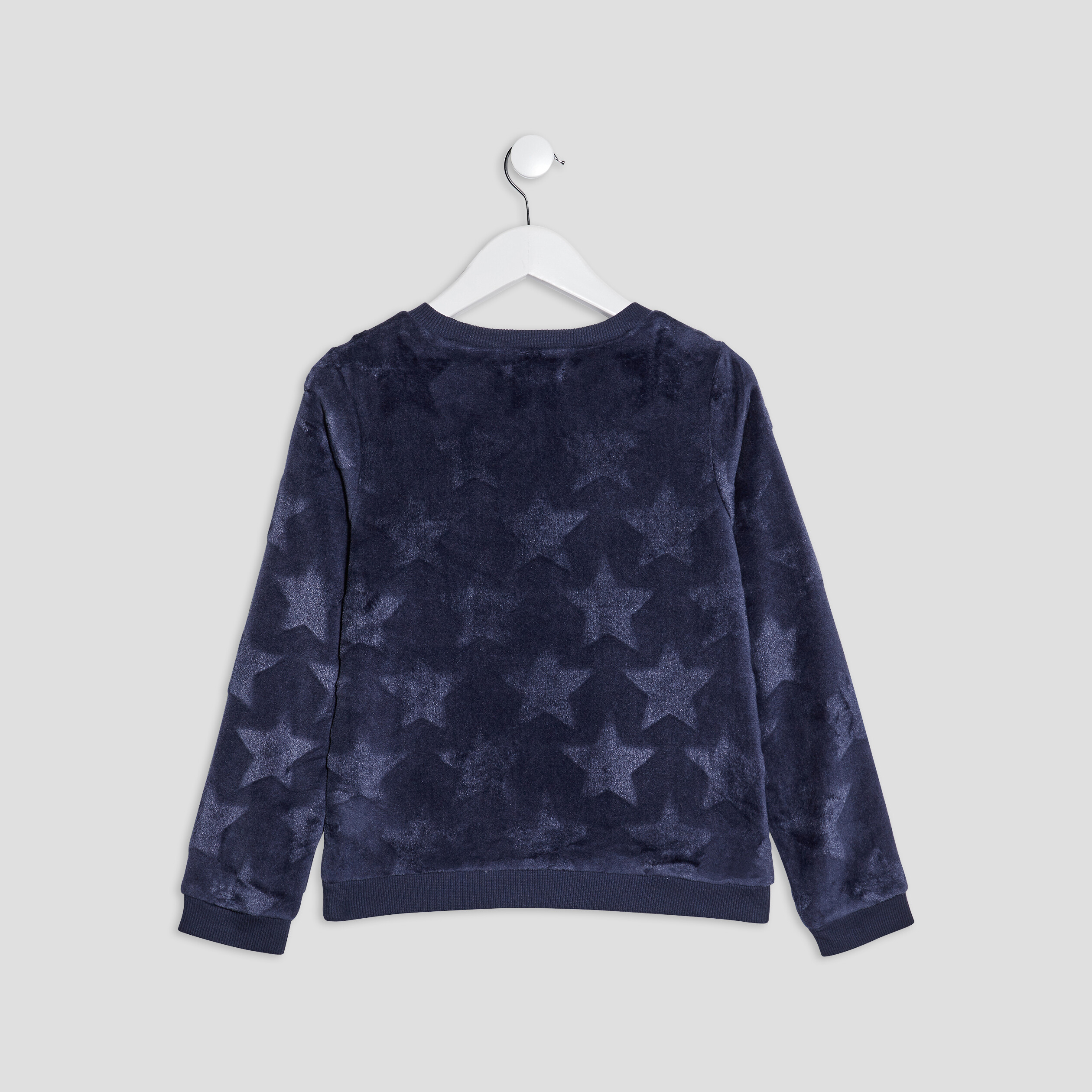Sweat doux manches longues bleu marine fille | La Halle
