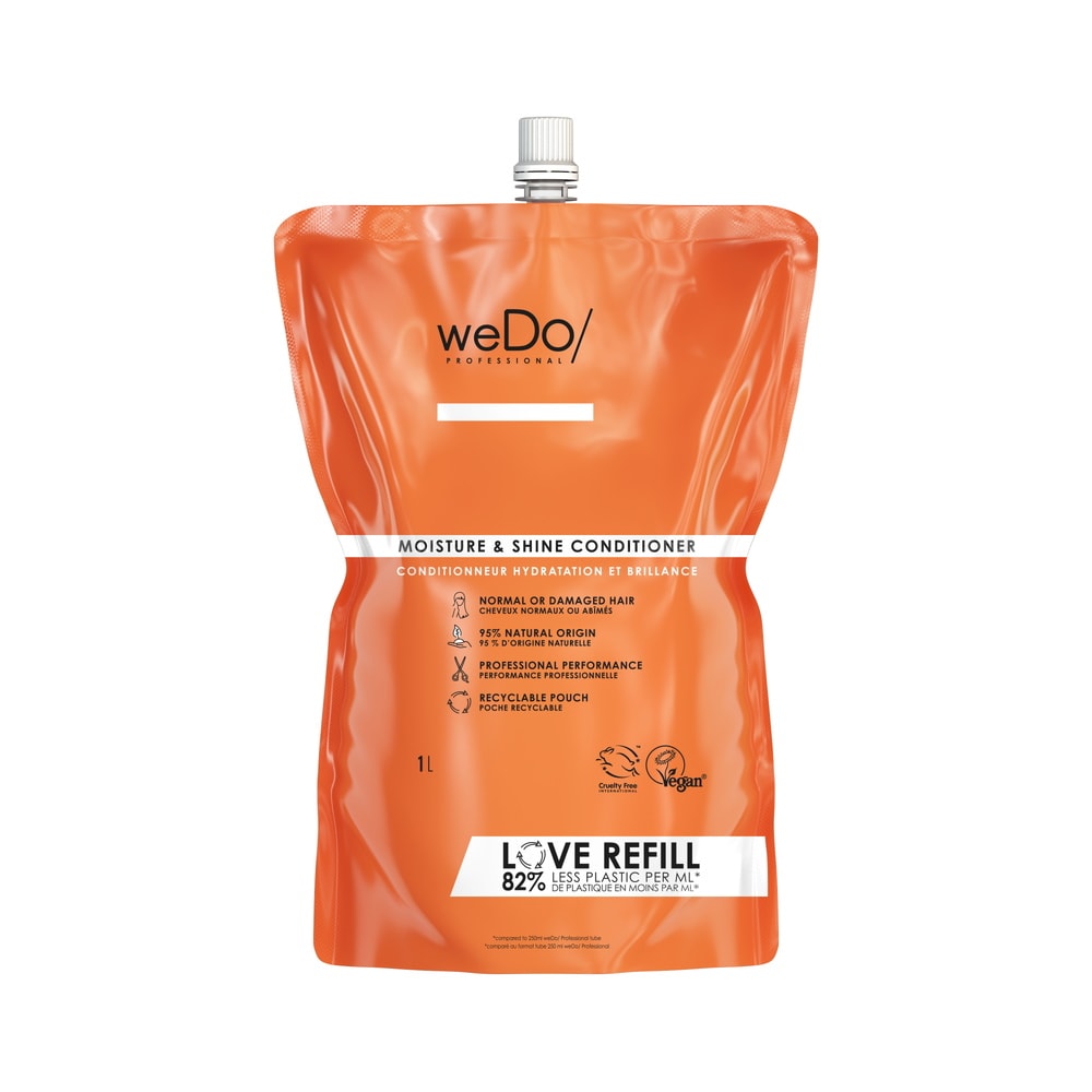 wedo Après-shampoing Vegan Hydratation et Brillance recharge cheveux normaux abîmés Après-shampooing vegan sans silicone sans colorants pour cheveux normaux abîmés