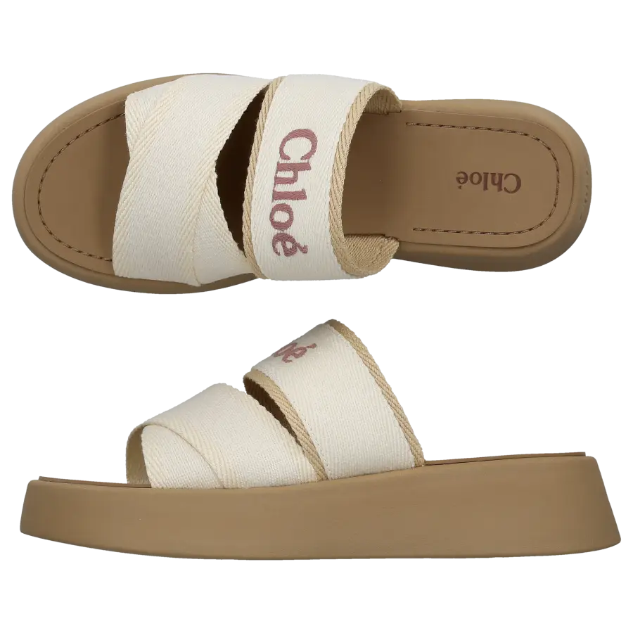 Chloé - Pantoletten MILA Textil - weiß