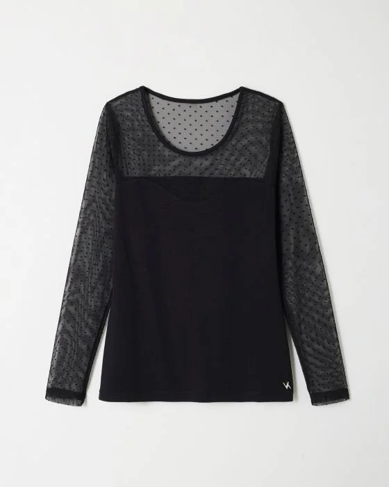T-shirt tulle plumetis Thermolactyl