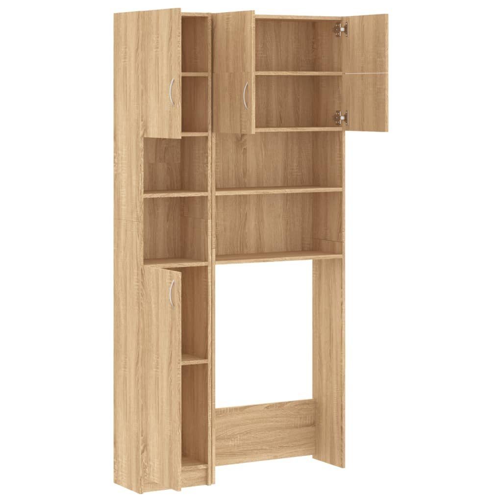 vidaXL Waschmaschinenumbauschrank Waschmaschinenschrank-Set Sonoma-Eiche Holzwerkstoff