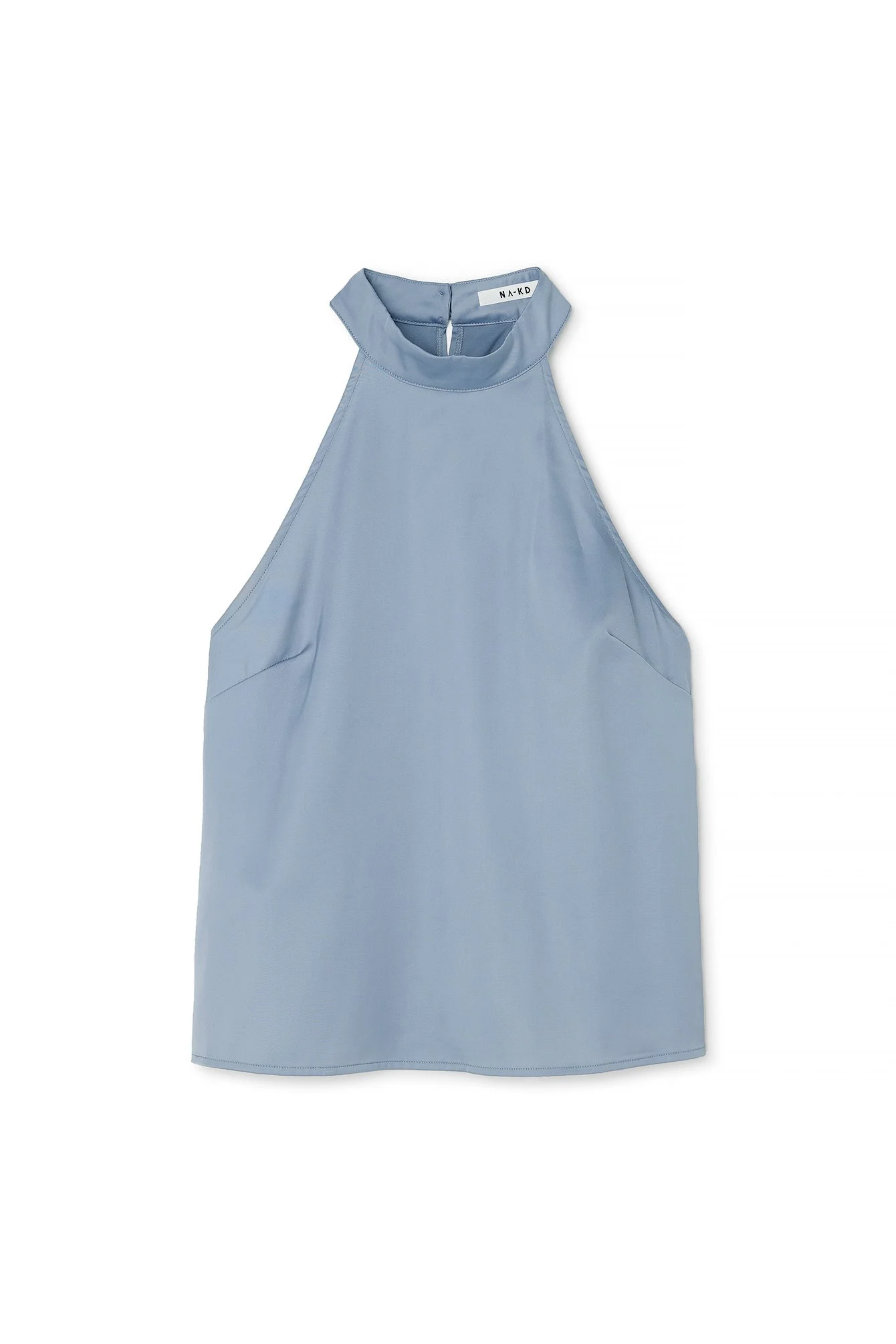 Hochgeschlossenes Top aus Satin