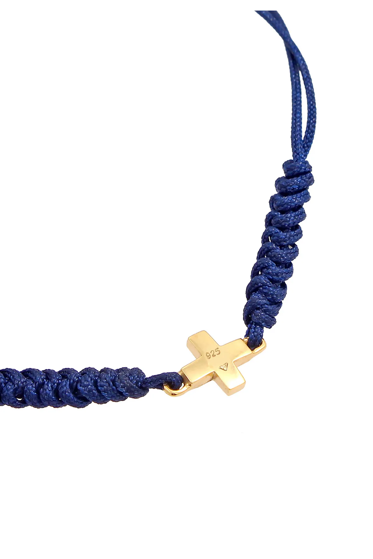 ELLI  Armband Kinderkreuz Nylon-Bändchen Kommunion 925 Silber