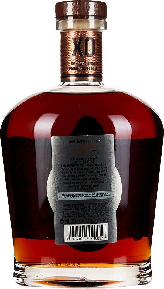 Auténtico Nativo The Essence of Panama Rum XO Cognac finish 0,7 Liter in Tube