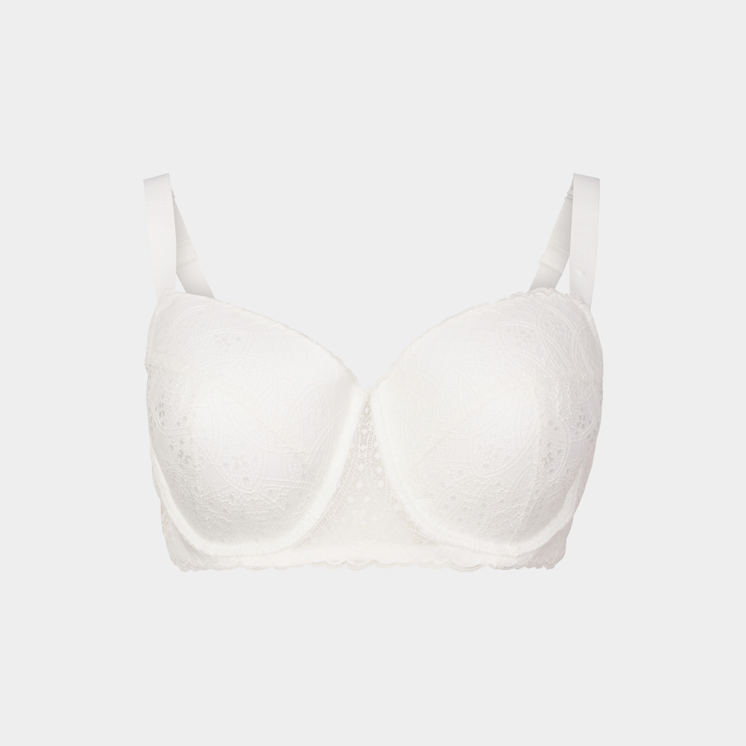 Soutien-gorge emboîtant à dentelle Izzie blanc femme grande taille | La Halle