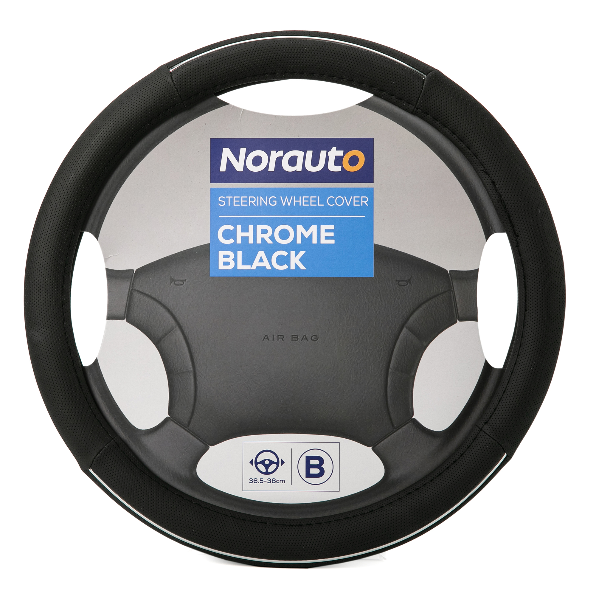 Norauto Lenkradhhülle schwarz-chrom, 1 Stück - ATU