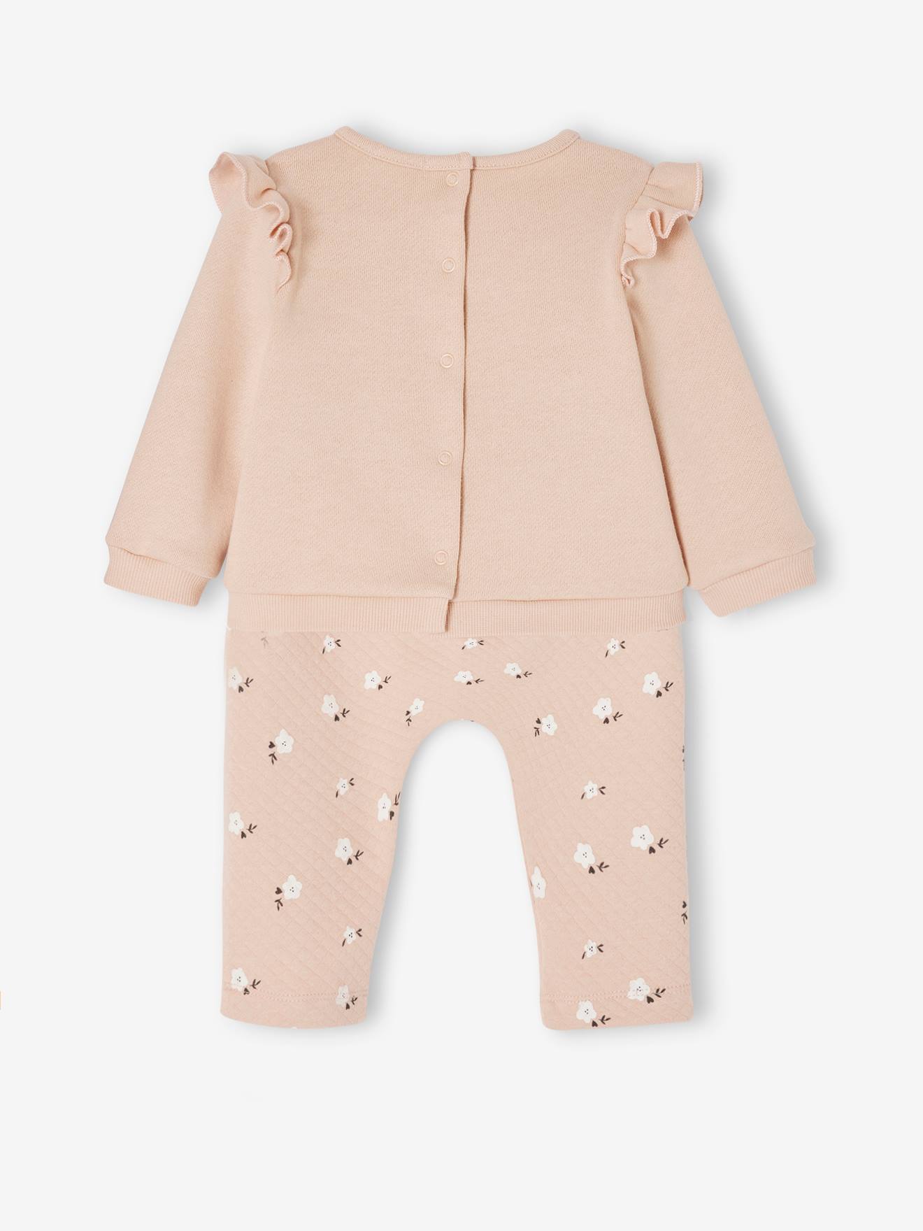Vertbaudet Baby-Set: Sweatshirt & Hose - grau meliert