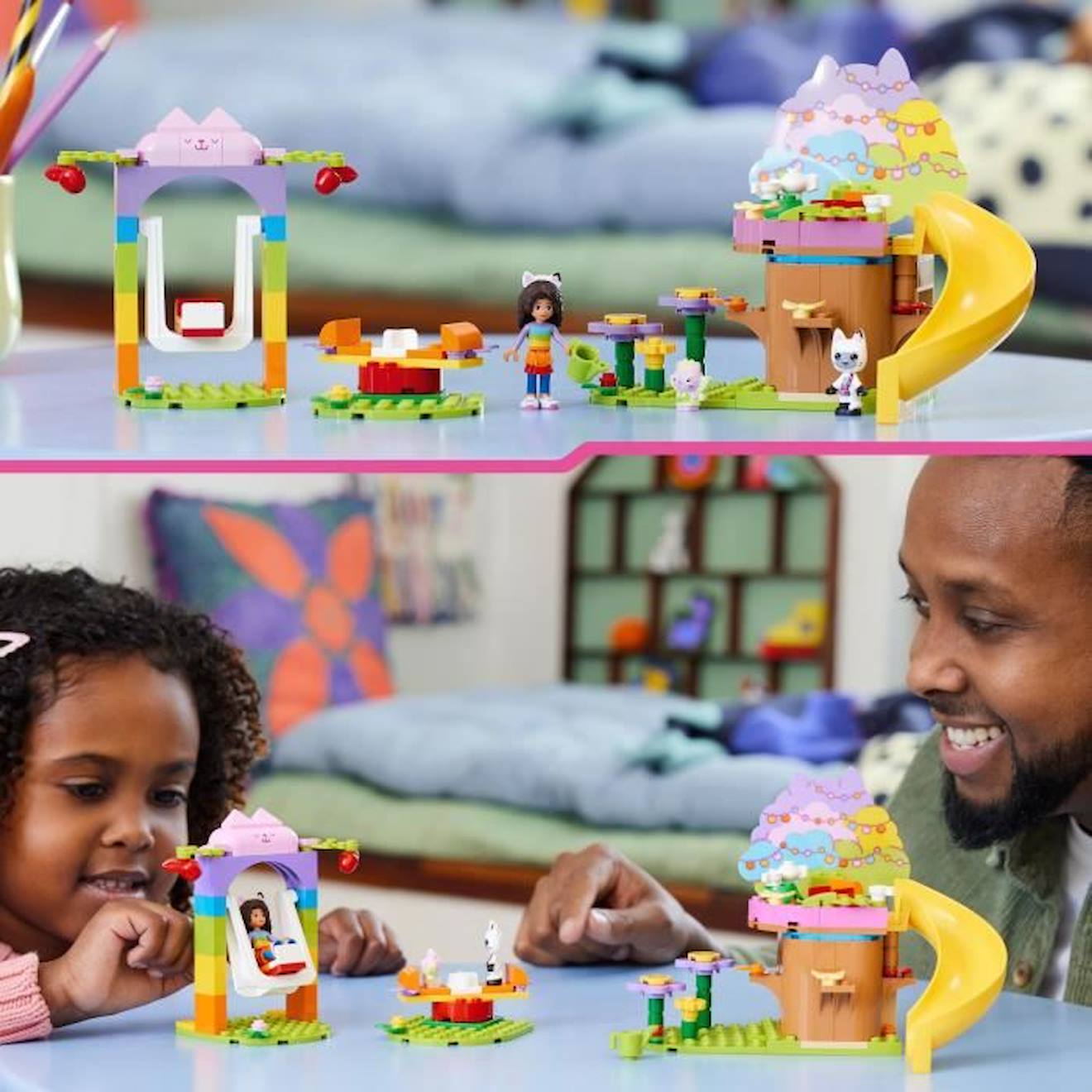 LEGO® Gabby et la Maison Magique 10787 La Fête au Jardin de Fée Minette, Jouet avec Figurines blanc