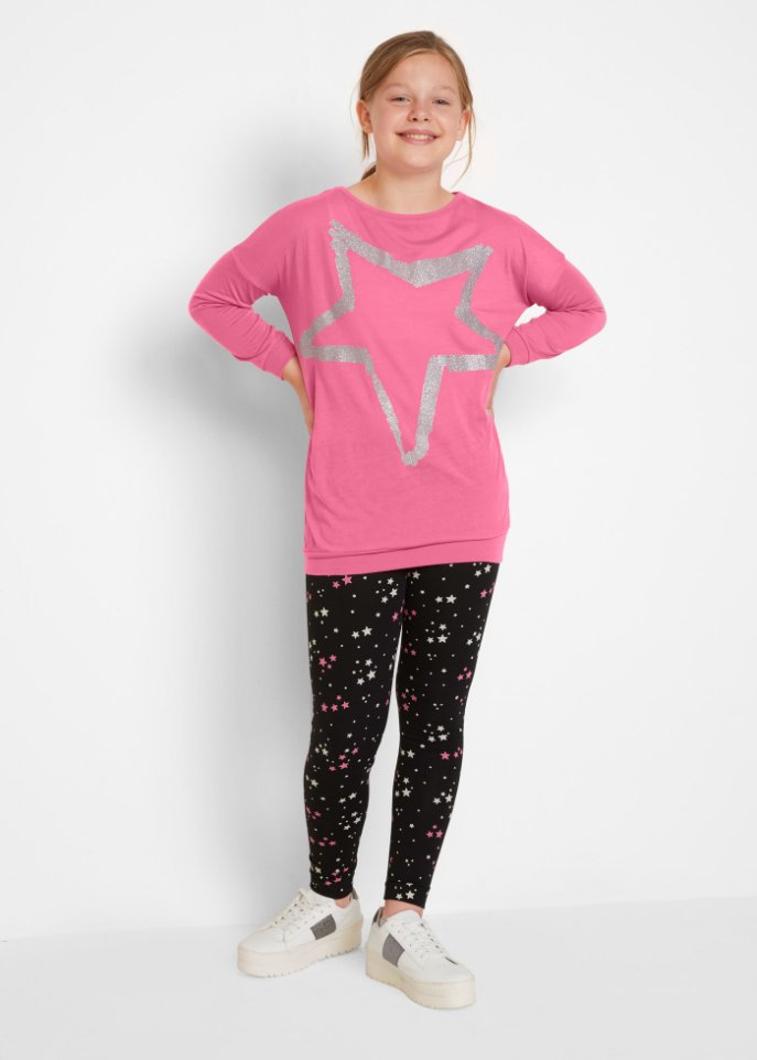 Mädchen Longshirt + Leggings (2-tlg. Set)