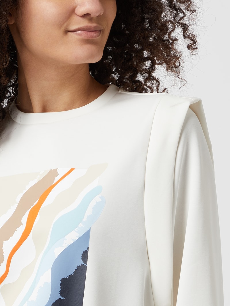 Sweatshirt aus Modalmischung in offwhite