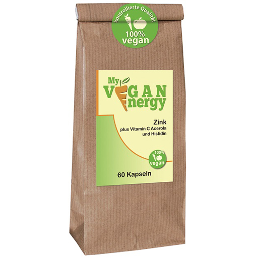 MY VEGAN Energy Zink plus Vit.C Acerola Histidin  60 St  Kapseln