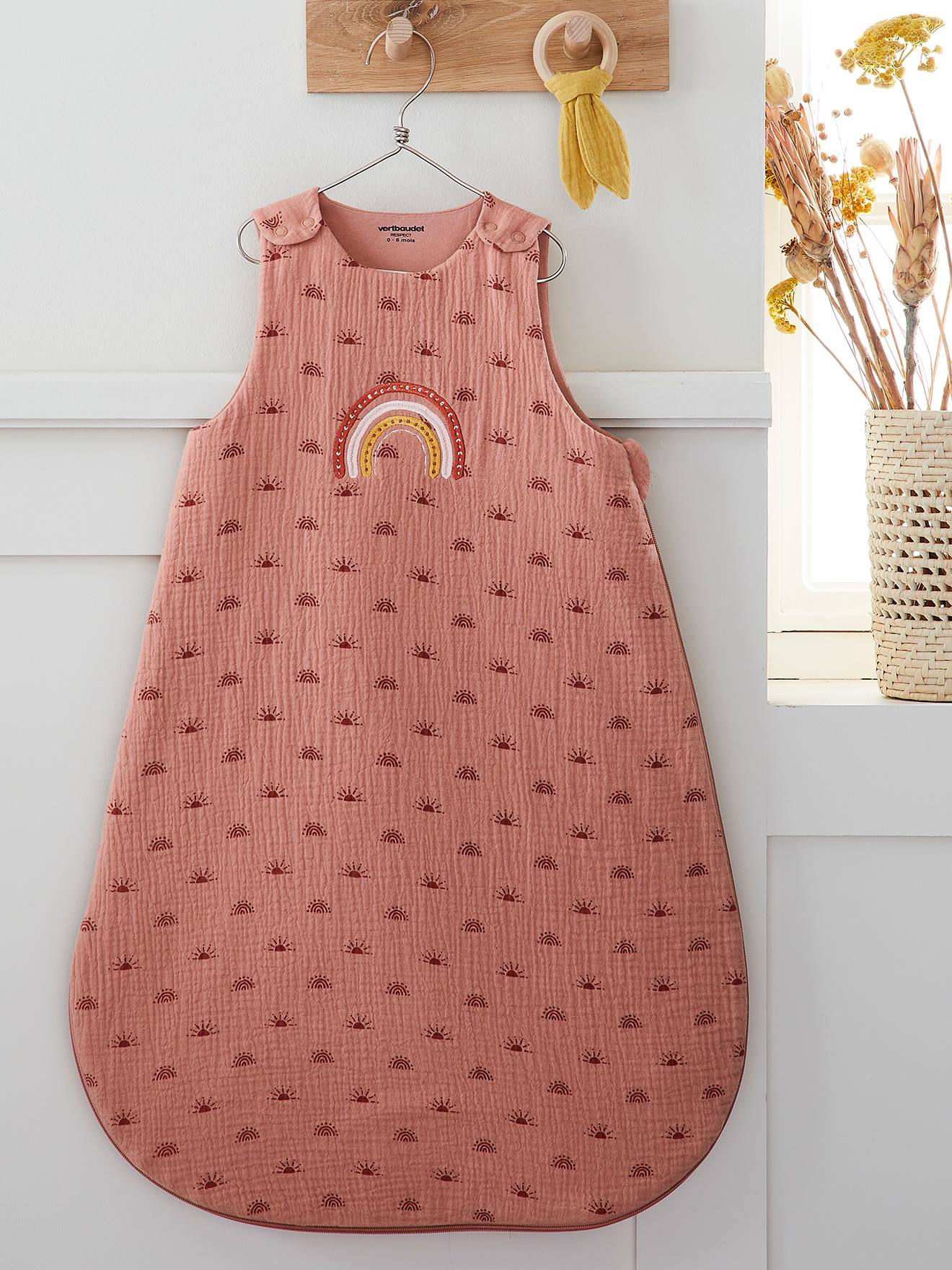 Vertbaudet Bio-Kollektion: Baby Sommerschlafsack aus Musselin - rosa