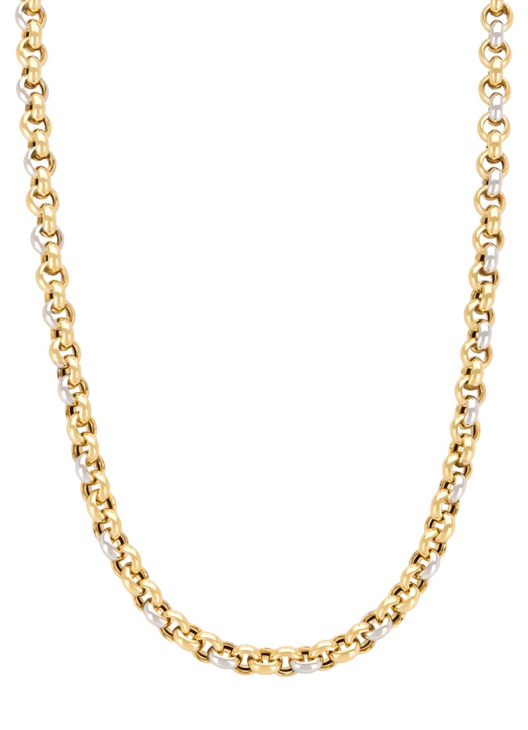 Diamond Point Gold link necklace Timeless Treasures 45 cm