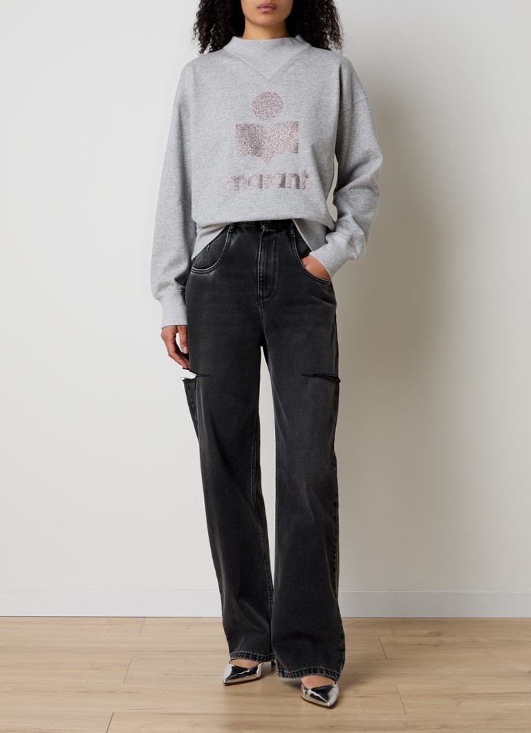 Maglione Moby di Isabel Marant con stampa logo e paillettes