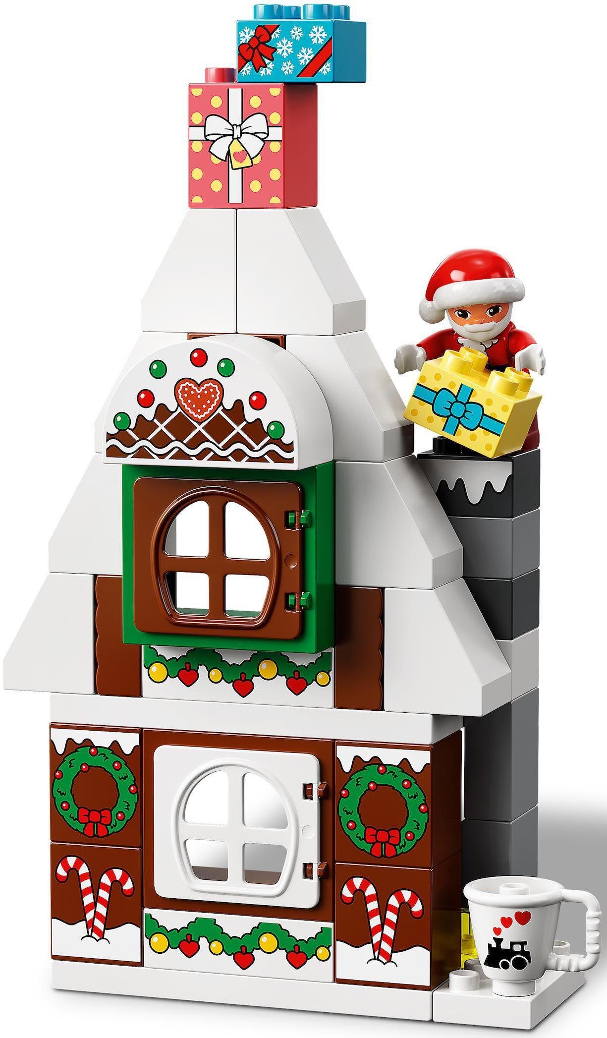 LEGO® Konstruktionsspielsteine Lebkuchenhaus mit Weihnachtsmann (10976), LEGO® DUPLO, (50 St)