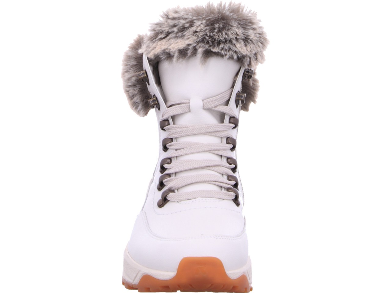RIEKER Komfort Sandalen weiss Schnürstiefelette Evolution, frost white