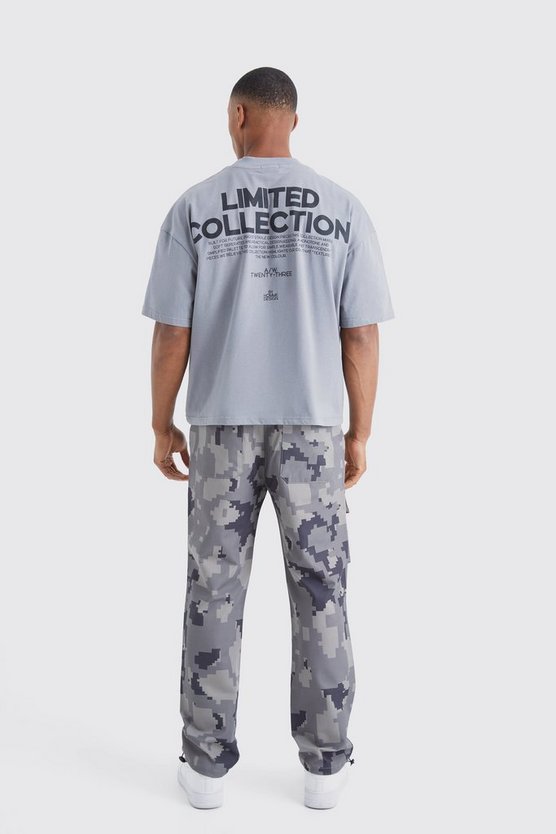 Pixel Camouflage Cargo-Hose mit geradem Bein