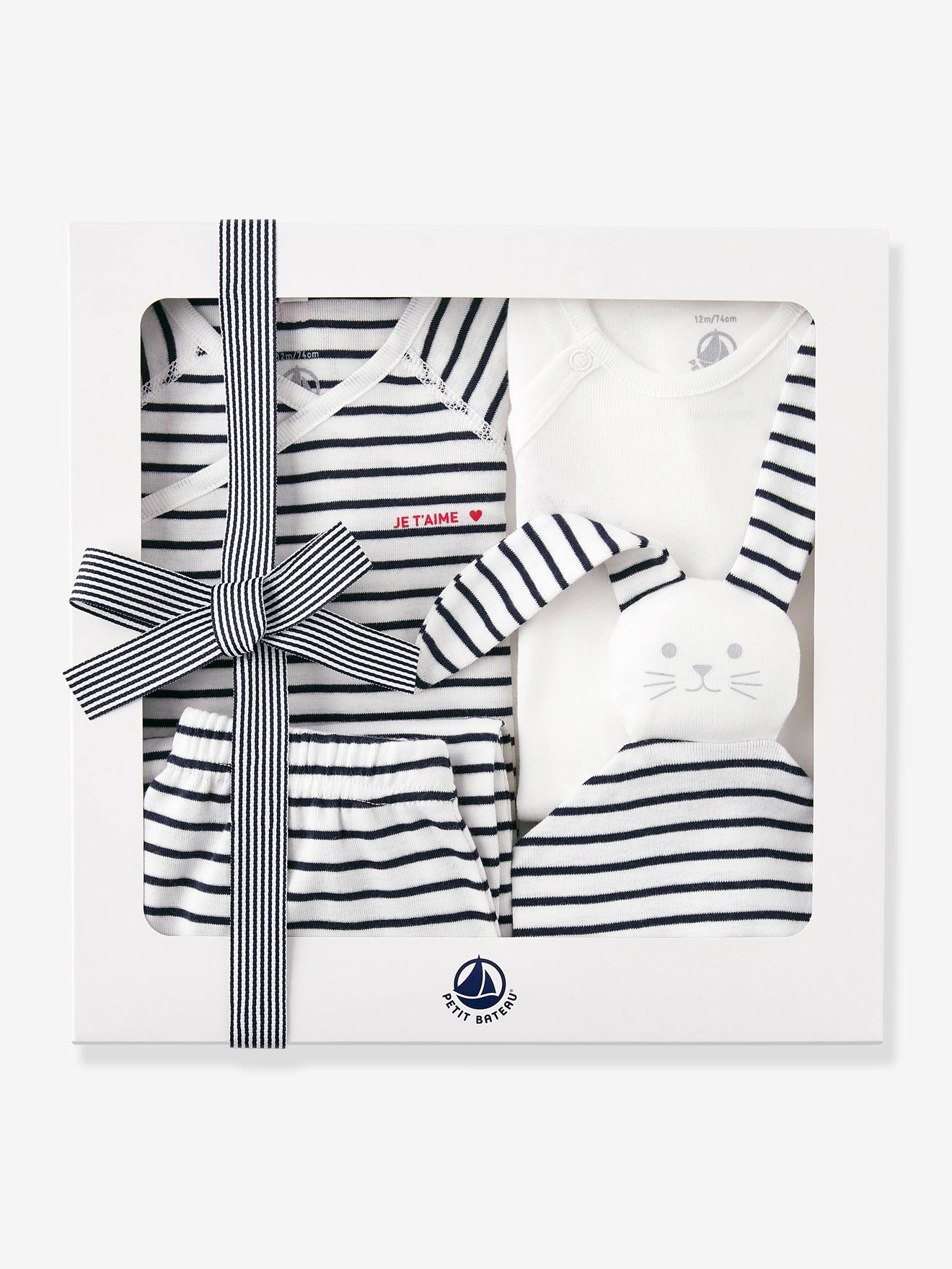 Coffret cadeau naissance iconique PETIT BATEAU blanc