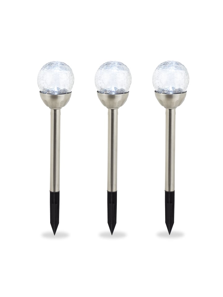 relaxdays 3 x Solarlampe 
