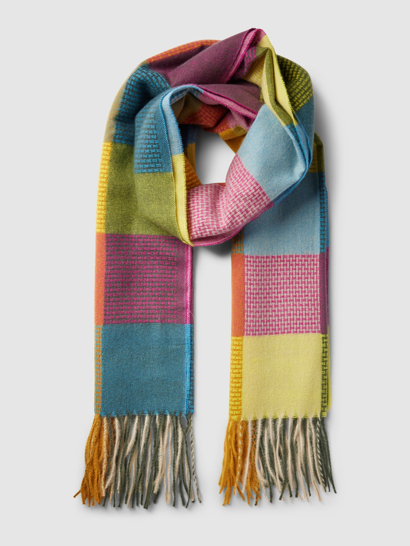 Schal mit Allover-Muster Modell 'happy' in pink