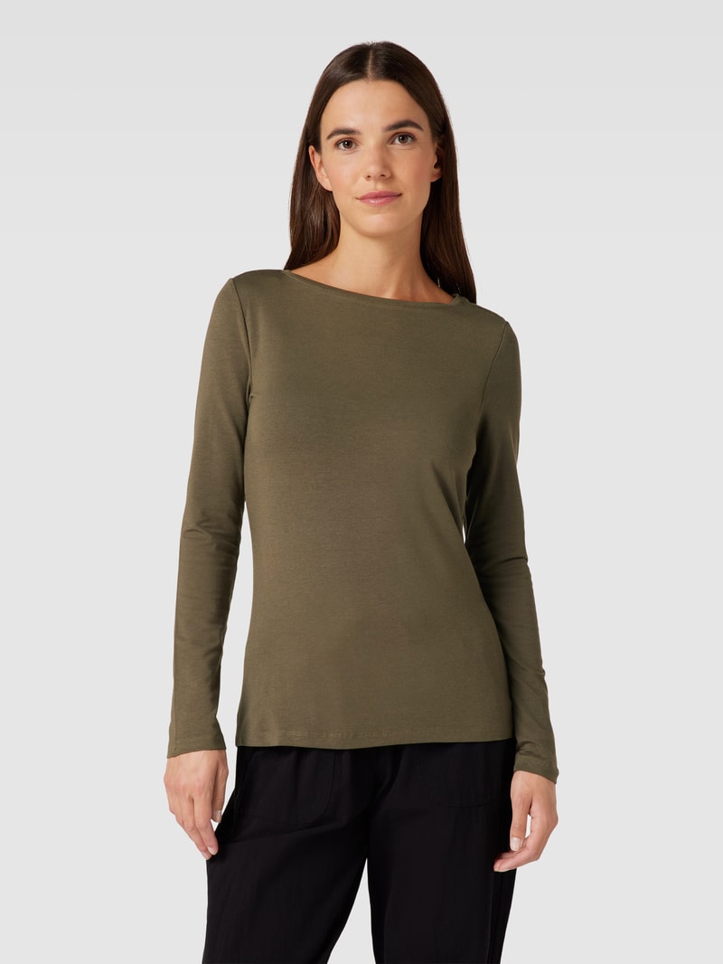 Longsleeve mit U-Boot-Ausschnitt in schilf